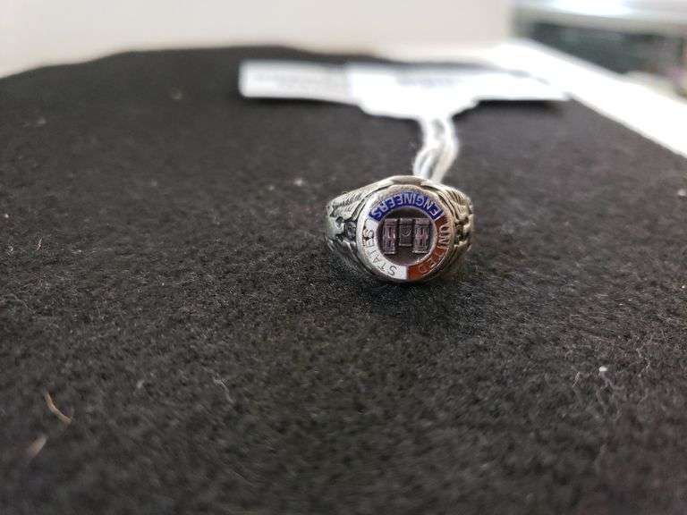 Marked Sterling United States Army Engineers Ring Size 8.5 Trice Auctions