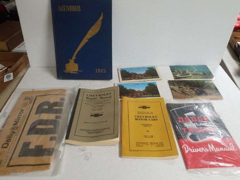 Vintage Newspaper, Hyattsville 1945 Yearbook & More Trice Auctions