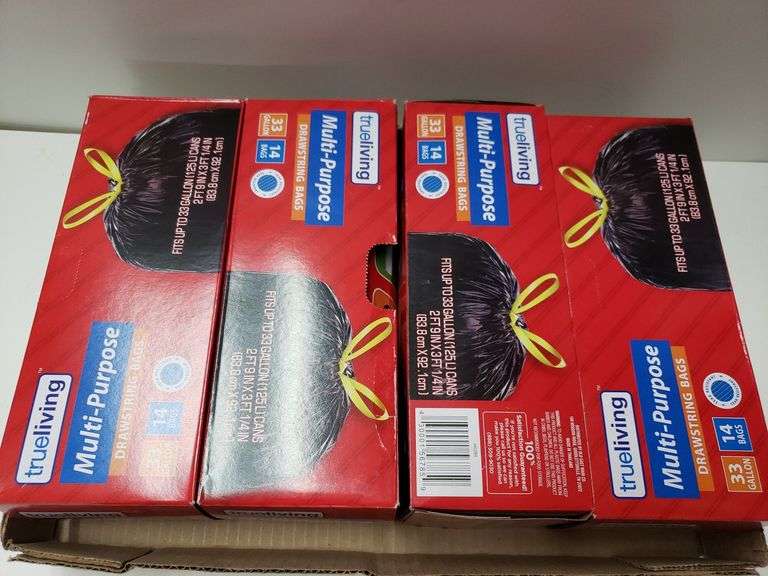 True Living 33 Gallon Trash Bags Trice Auctions