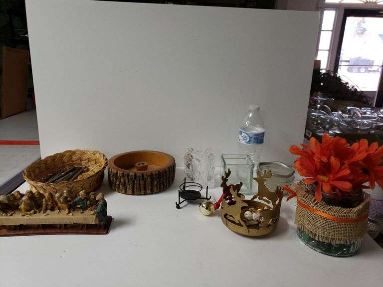 Last Supper Figure, Nutcracker Dish With Accessories, Candle Holders