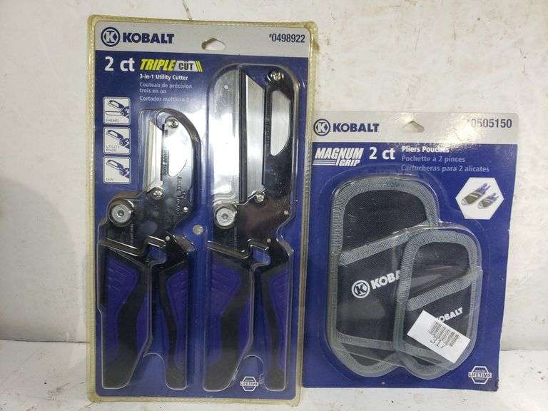 Kobalt 3 In 1 Utility Cutters. New And Kobalt Pliers Pouches. New