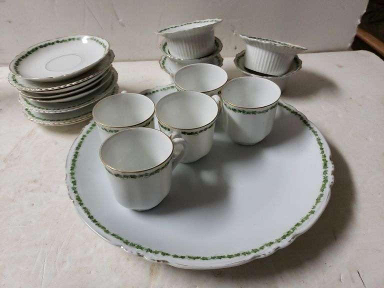 Royal Saxony Cups, Saucers, Ramekins, Plate Trice Auctions