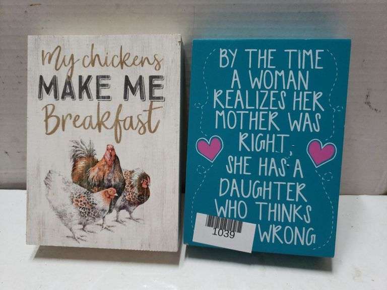 Clever Captions Wooden Signs Trice Auctions