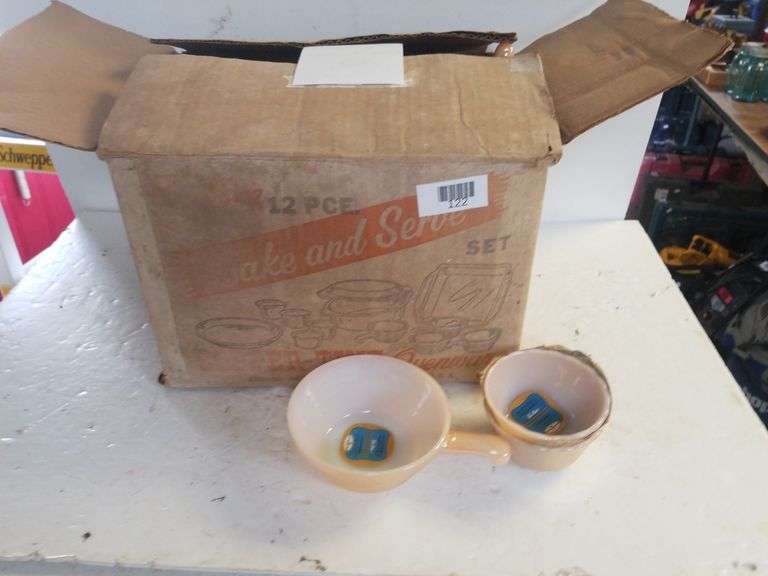 Fire King Copper Tint Ovenware With Original Box Trice Auctions