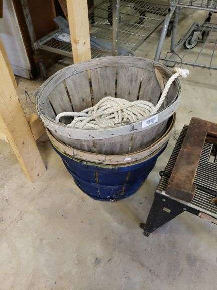 3 Bushel Crab Baskets And Rope - Trice Auctions