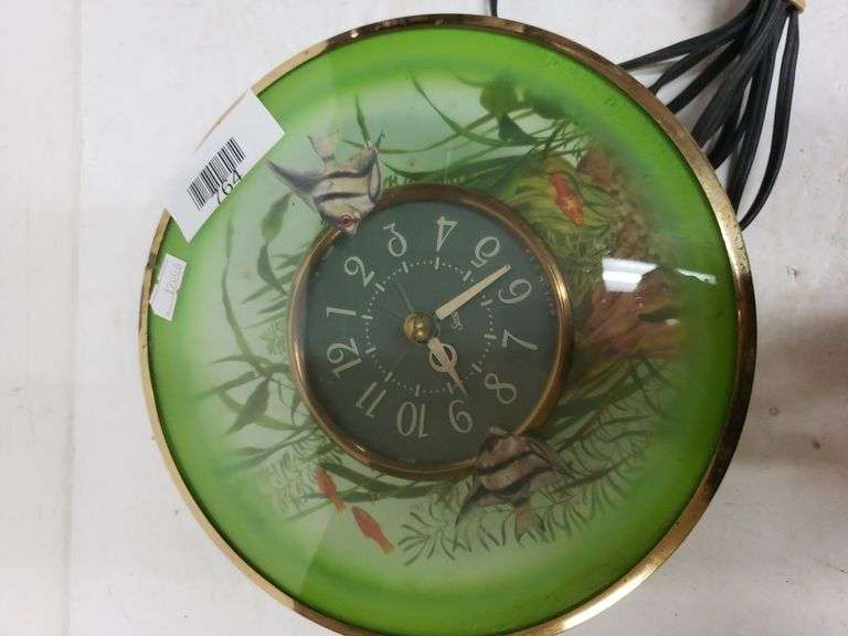 Mid Century Sessions Fish Clock. Works Trice Auctions