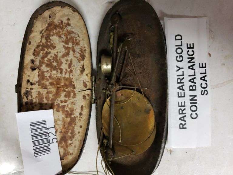 Antique Rare Early Gold Coin Balance Trice Auctions