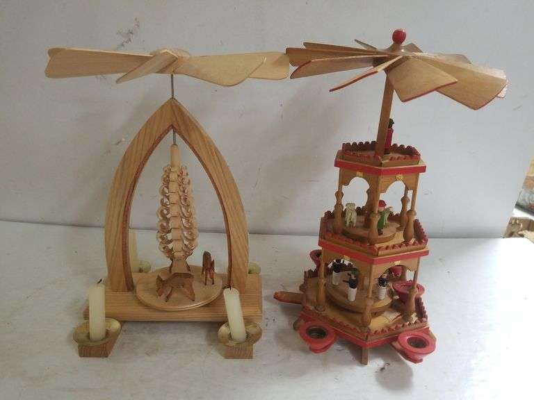 German Wood Carousel & Christmas Deer Pyramid Trice Auctions