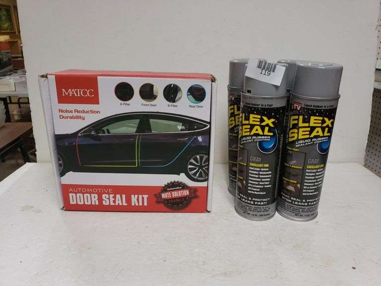 Door Seal Kit And Flex Seal Spray Gray Trice Auctions
