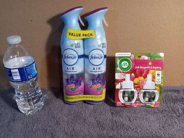 NEW 2 Pack Febreeze Gain Scent & NEW Air Wick 2 Pack Honeysuckle
