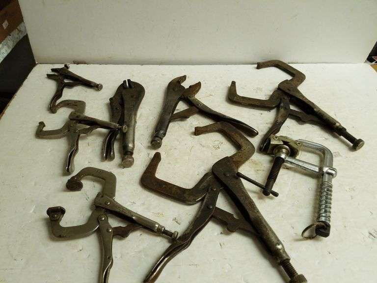 Assorted Adjustable Clamps, Wrench Trice Auctions