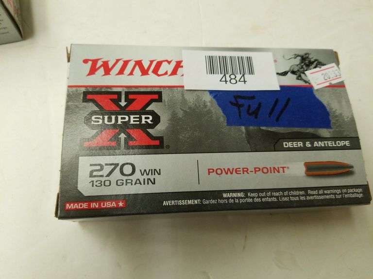 Box Of Winchester 270 WIN 130 GRAIN Bullets Trice Auctions