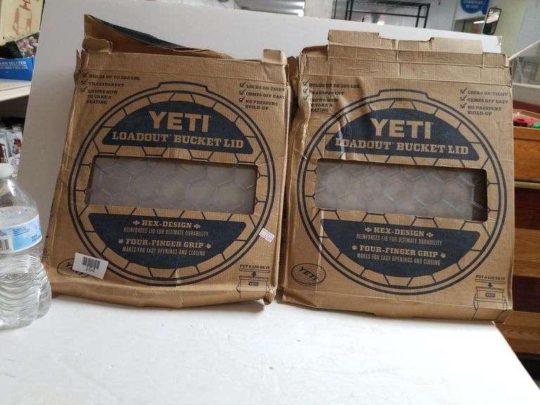 Yeti Loadout Bucket Lids (2) Transparent, Holds Up To 300 Lb., Locks On