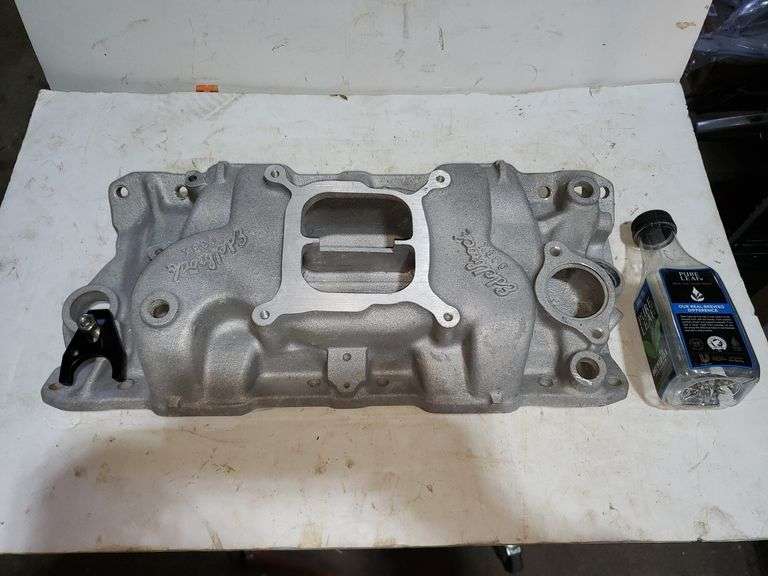 Small Block Chevy Intake (Edelbrock C3BX) Trice Auctions