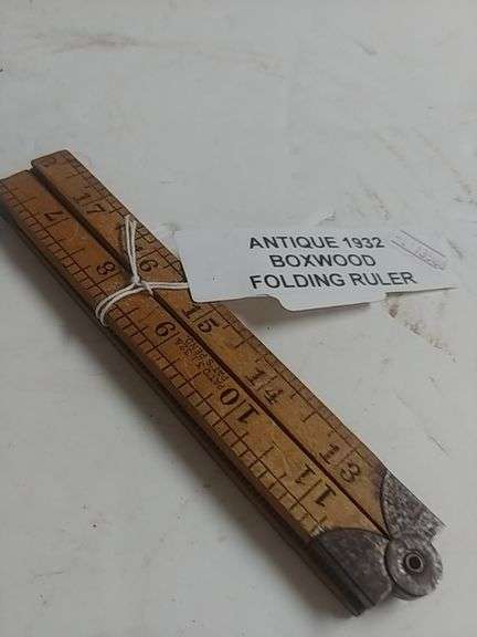 Antique Boxwood Folding Ruler - Trice Auctions