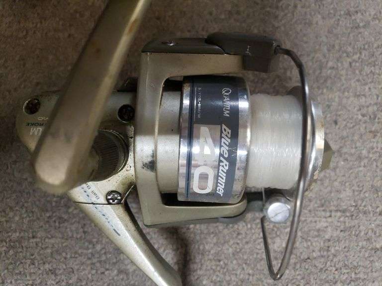 (2) Fishing Rods & Reels Quantum Blue Runner 40 & Cabela's