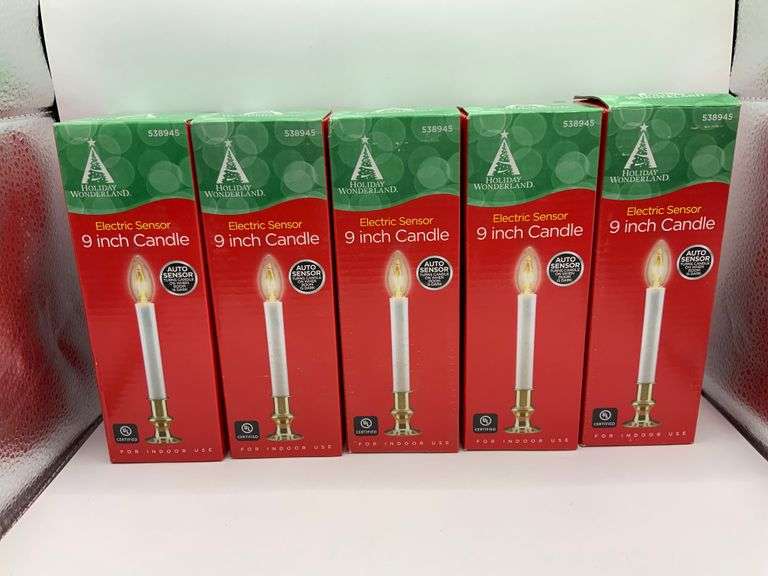 5 NEW IN BOXES 9 Inch Electric Candles With Bulbs Trice Auctions