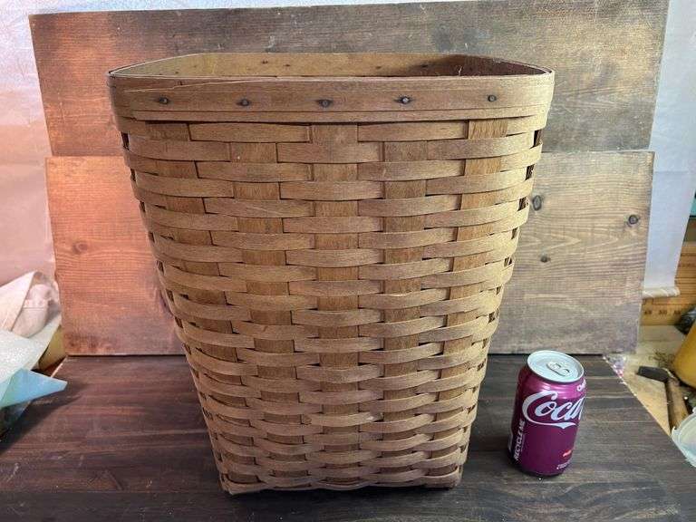 Large Longaberger Waste Basket Trice Auctions