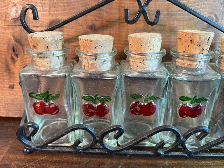 Vintage Spice Rack & Bottles Trice Auctions