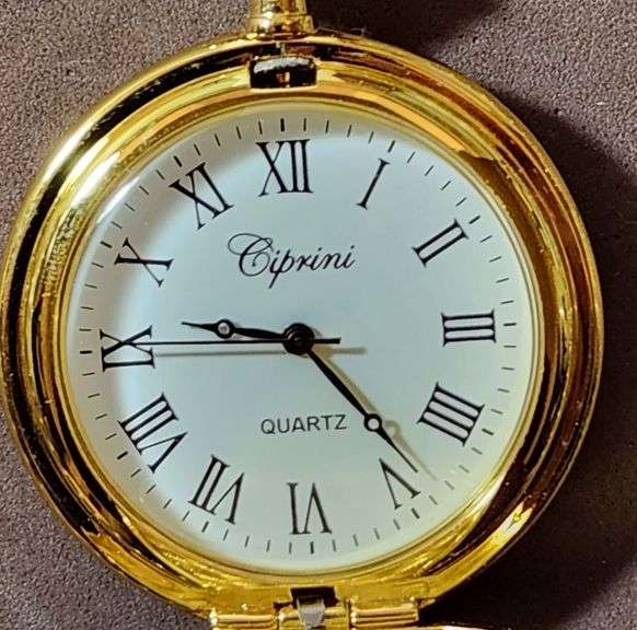 Ciprini goldtone pocket watch. See pictures Trice Auctions