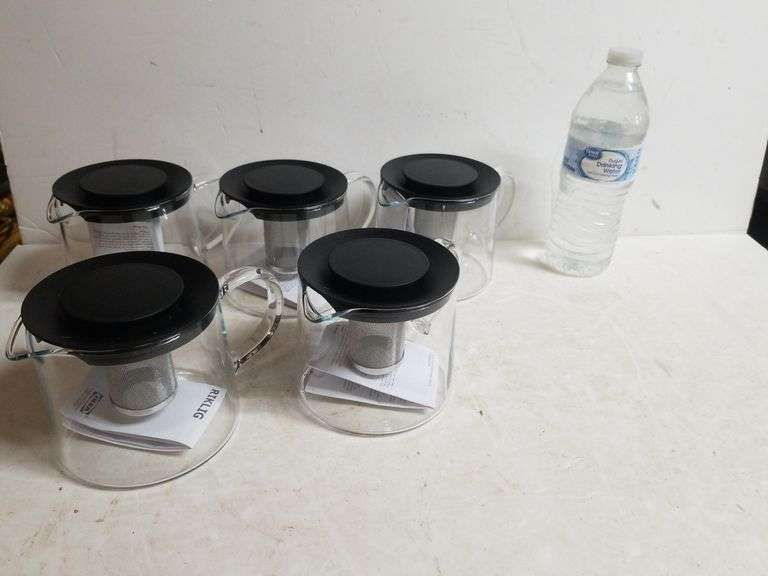 NEW Five IKEA Glass Teapots Trice Auctions