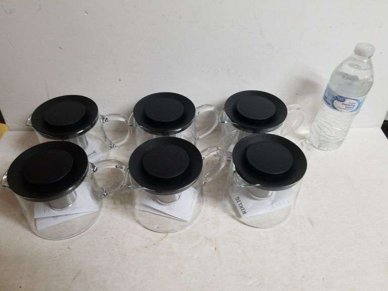 NEW Six IKEA Glass Teapots Trice Auctions