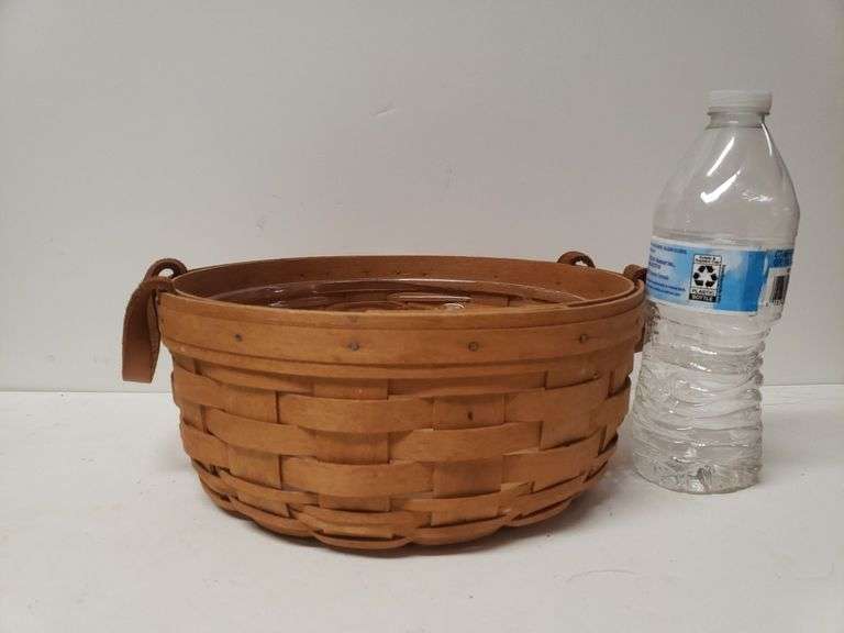 Longaberger Basket W/divided Protector Trice Auctions