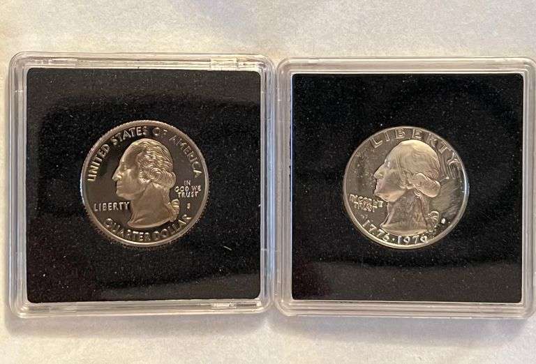 Uncirculated Proof Bicentennial Quarter & Gold Plated Proof 1999