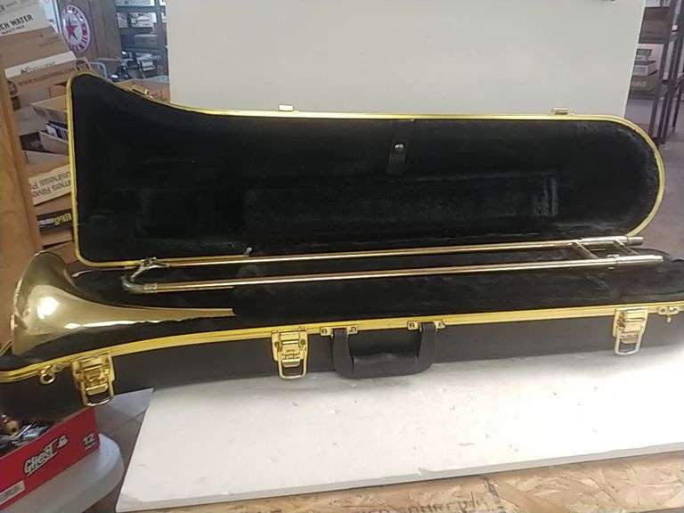CJ Conn Trombone With Case Trice Auctions