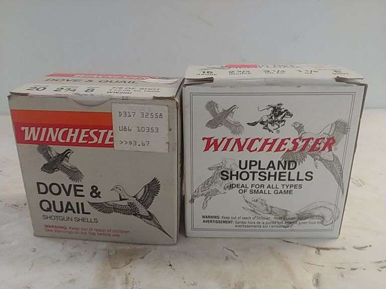 Winchester Upland Shotshells, Dove & Quail Shotgun Shells(Full Boxes) Trice Auctions