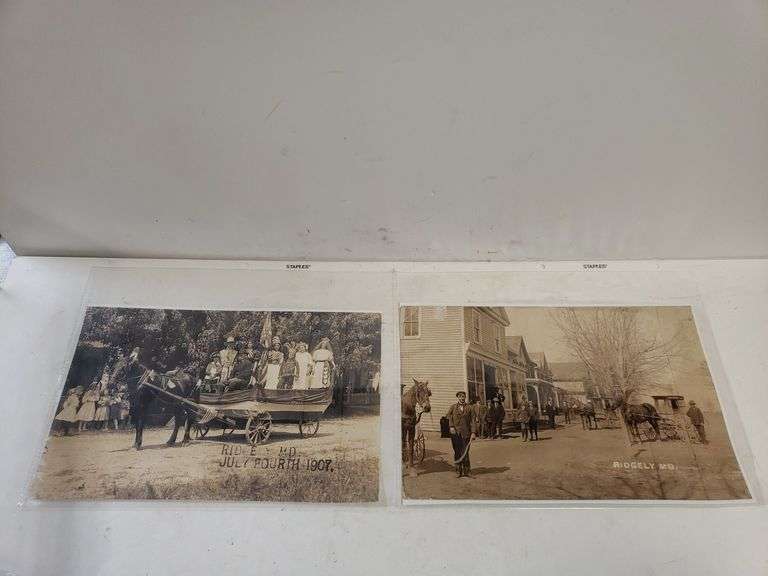(2) Vintage Pictures Of Ridgely, MD Trice Auctions