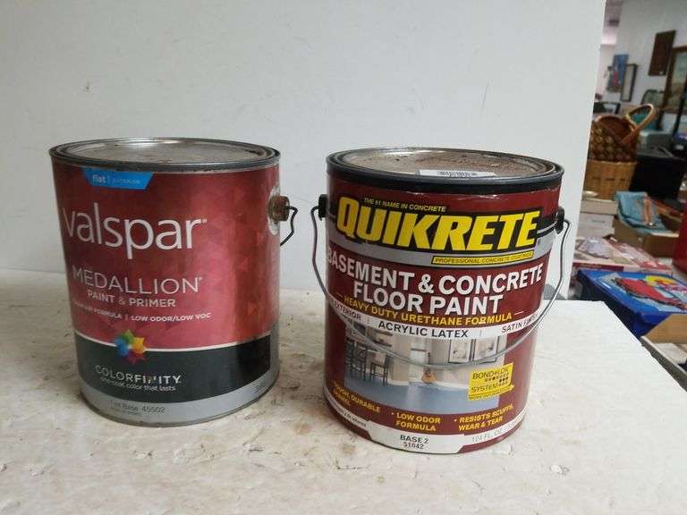 Valspar Paint & Primer, Basement Floor Paint Trice Auctions