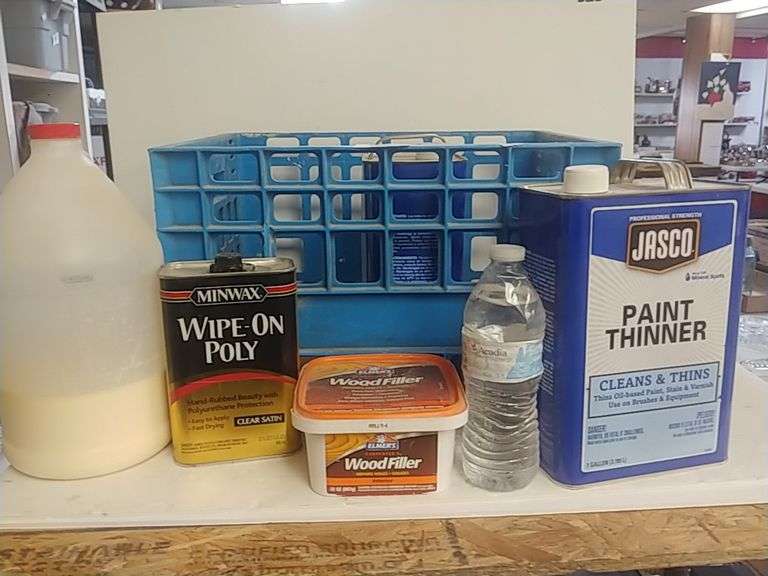 Paint Thinner, Wood Filler, Wood Glue, Polyurethane Trice Auctions