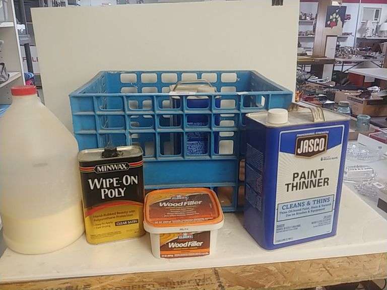 Paint Thinner, Wood Filler, Wood Glue, Polyurethane Trice Auctions