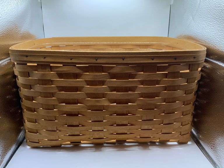 Longaberger Large Market Basket With Protector Trice Auctions