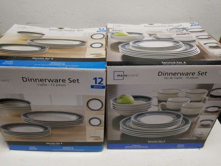 Dinnerware Sets/ 2 Cnt / Mainstays Brand Trice Auctions