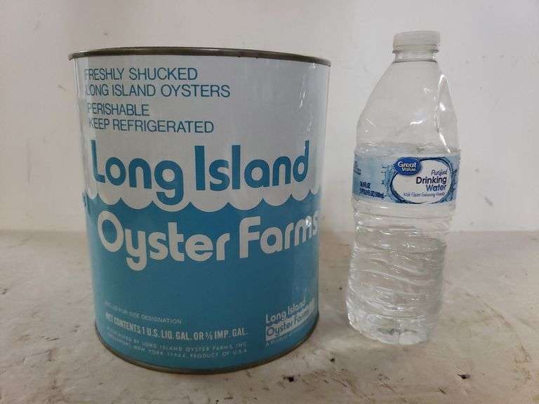 Long Island Oyster Farms 1 Gallon Oyster Can Trice Auctions