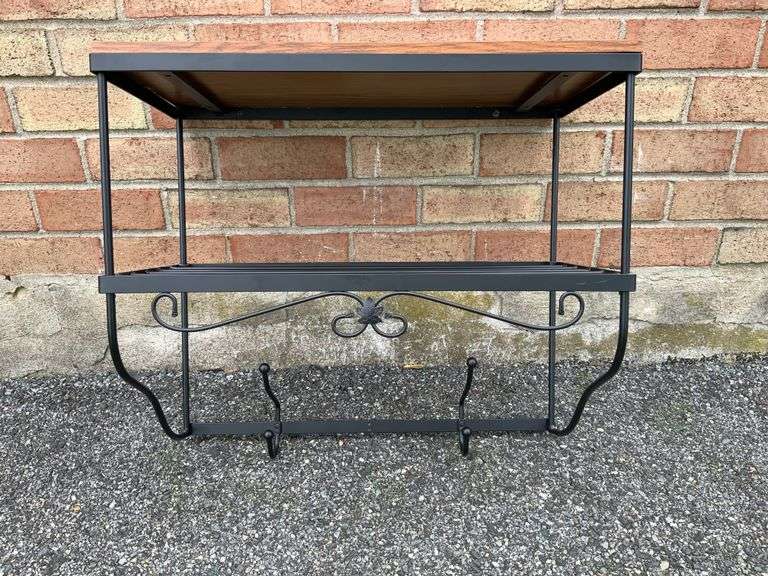 Longaberger Wrought Iron Hanging Shelf Unit Trice Auctions