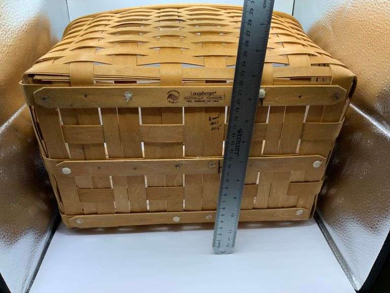 Longaberger Large Market Basket With Protector Trice Auctions