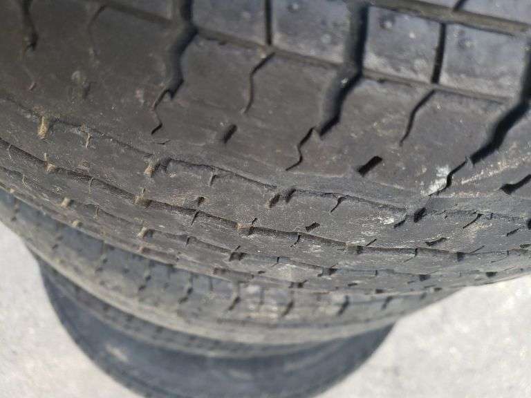 (4) Trailer Tires On Rims ST 205/75R14 Trice Auctions