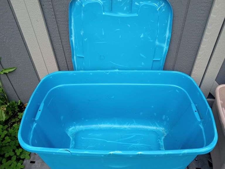 2 Large Plastic Totes With Lids Trice Auctions 2 large plastic totes with lids trice auctions