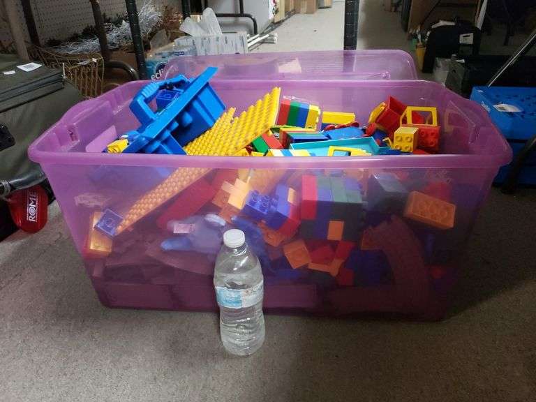Tote Full Of Lego Like Building Toys Trice Auctions