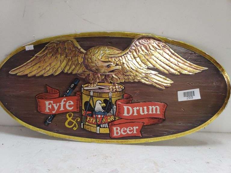 Fyfe & Drum Plastic Beer Sign Trice Auctions