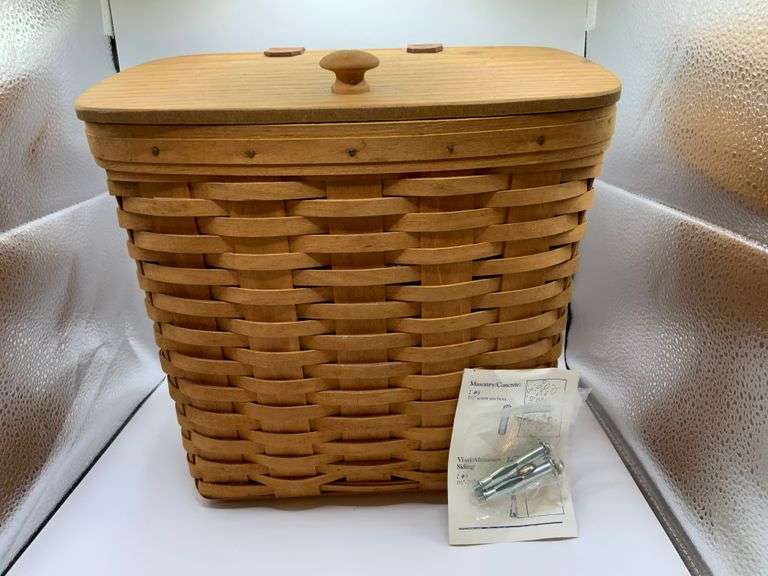 Longaberger Large MAIL BASKET WITH PROTECTOR Trice Auctions
