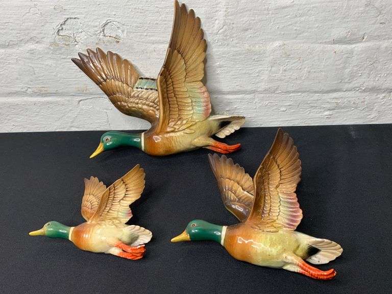 Set of Three Nice Quality Vintage Flying Ducks Tullochs Auctions