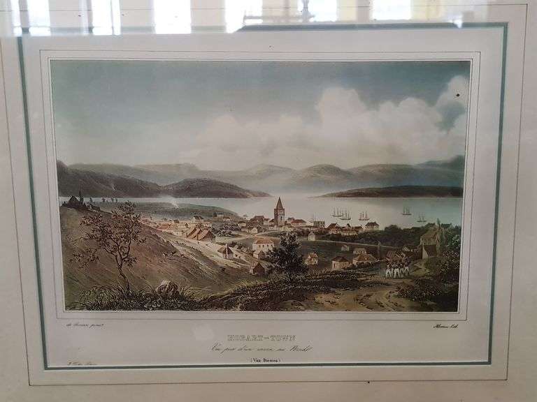 Large Framed Hobart Town Print Tullochs Auctions