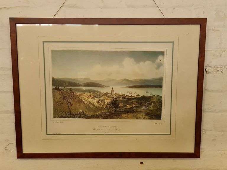 Large Framed Hobart Town Print Tullochs Auctions