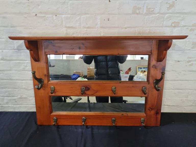 VictorianStyle Mirror with Hooks Tullochs Auctions