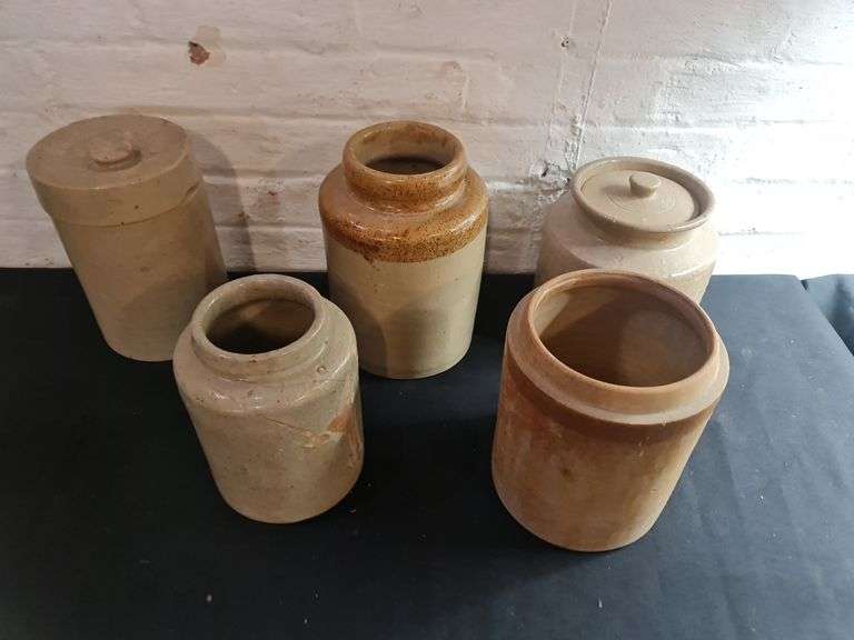 Lot of Antique Ceramic Crocks Tullochs Auctions