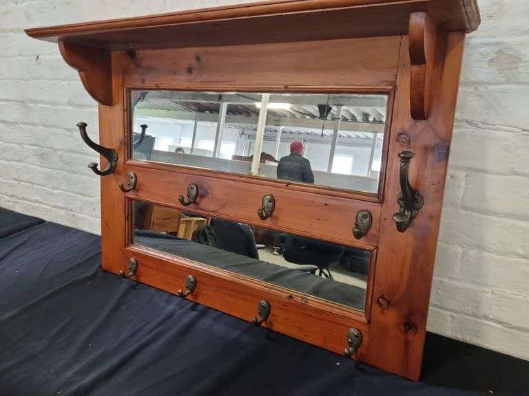 VictorianStyle Mirror with Hooks Tullochs Auctions